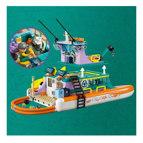 : LEGO Friends Sea Rescue Boat 41734 Building Toy Set for Boys & Girls 717pcs - Picture 4 of 10